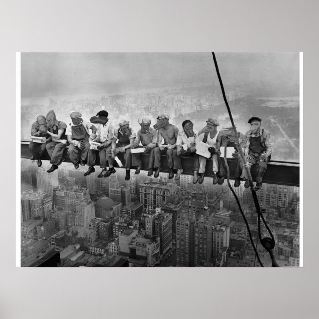 Affiche Dinosaures sur un gratte-ciel (Devant)