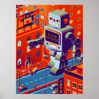 affiche d'invasion de robots