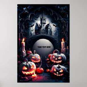 Affiche d'invitation blanche Halloween #9