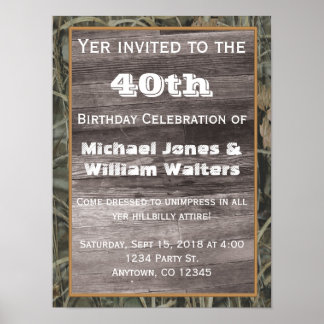 Affiche d'invitation d'anniversaire