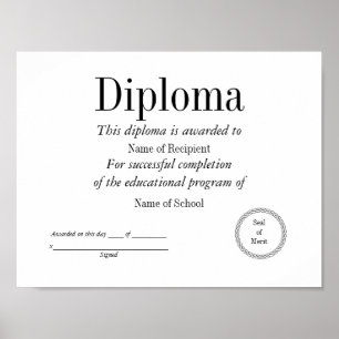 Affiche Diplôme