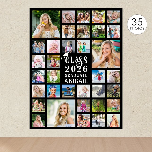 Affiche Diplômé 35 Collage de photos Promotion de Année (Créateur téléchargé)