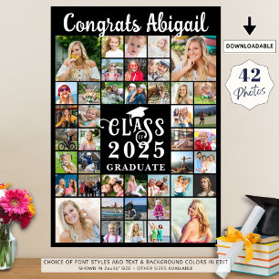 Affiche Diplôme 42 Collage de photos Script Classe Année