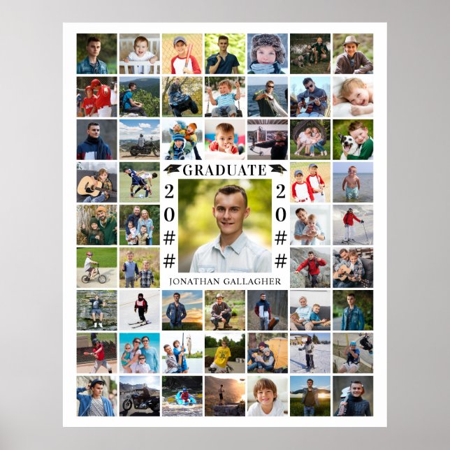 Affiche Diplômé 55 Photos Souvenir (Devant)