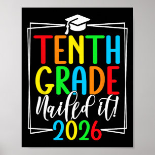 Affiche Diplômé de 10e année 2026 Diplômé de seconde année