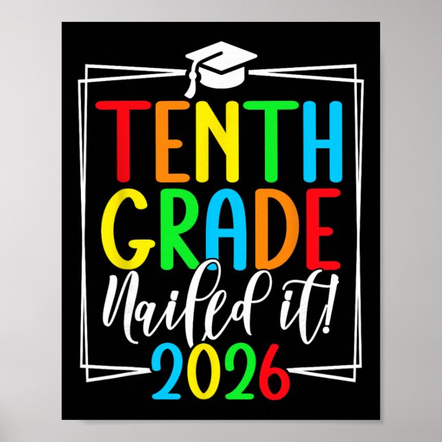 Affiche Diplômé de 10e année 2026 Diplômé de seconde année (Devant)