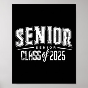 Affiche Diplômé de 2025 Senior 2025 Vintage Diplômés Remis