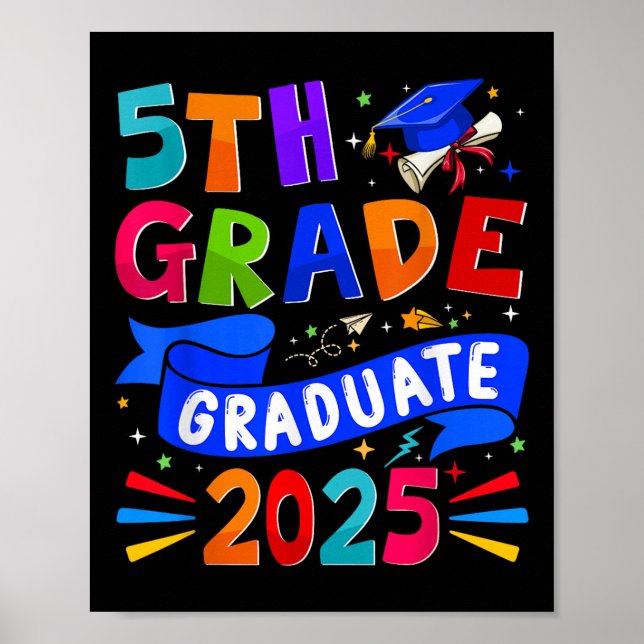 Affiche Diplômé de 5e année 2025 Cl De 2025 Enfants (Devant)