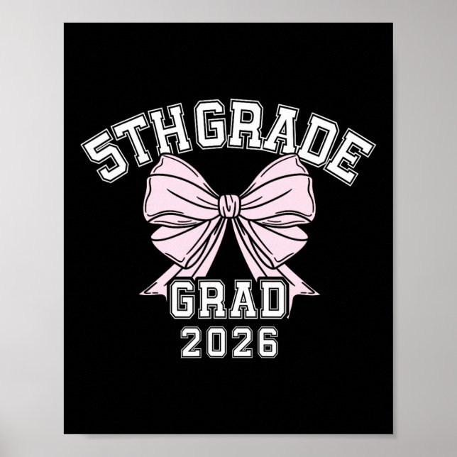Affiche Diplômé de 5e année 2026 École Élémentaire Bow (Devant)