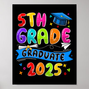 Affiche Diplômé de 5e année 5e grade Cl de grade de 2025 G