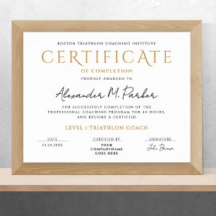 Affiche Diplôme de fin d'études minimaliste classique noir