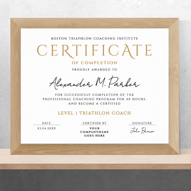 Affiche Diplôme de fin d'études noir blanc simple (Créateur téléchargé)