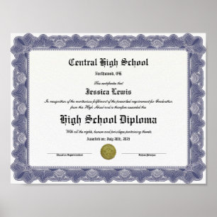 Affiche Diplôme de fin d'études secondaires