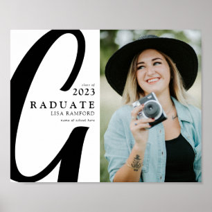Affiche Diplôme de la photographie en typographie minimale
