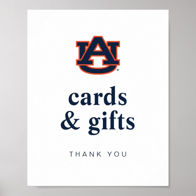 Affiche Diplôme de l'Université d'Auburn | Auburn Tigers (Devant)