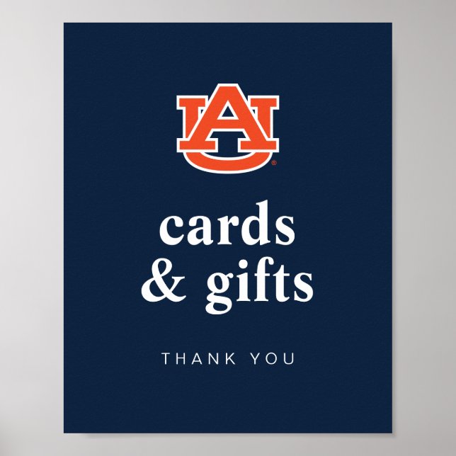 Affiche Diplôme de l'Université d'Auburn - Auburn Tigers (Devant)