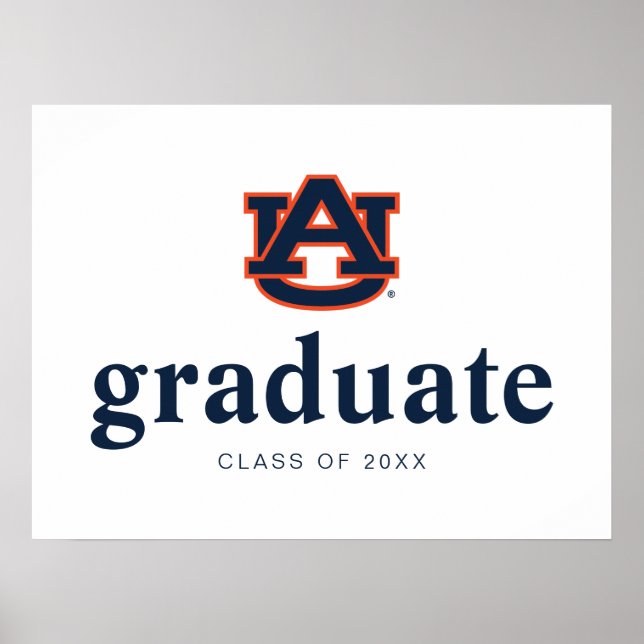 Affiche Diplôme de l'Université d'Auburn | Auburn Tigers (Devant)