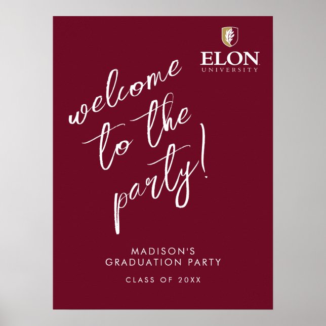 Affiche Diplôme de l'Université Elon (Devant)