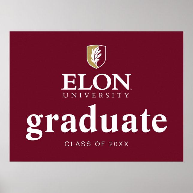Affiche Diplôme de l'Université Elon (Devant)