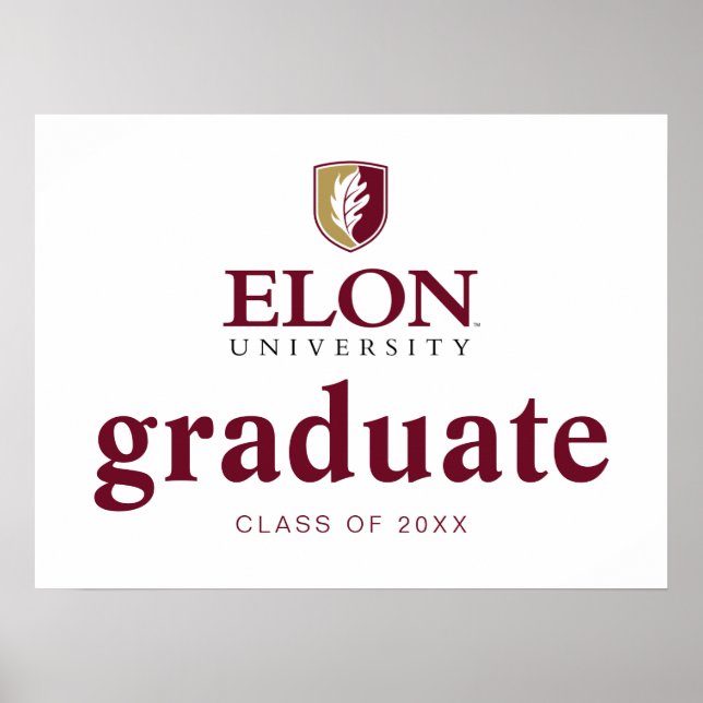 Affiche Diplôme de l'Université Elon (Devant)