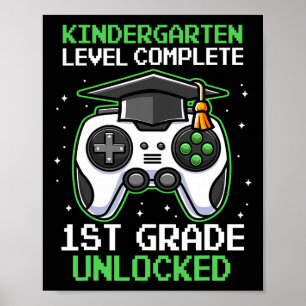 Affiche Diplômé de maternelle 1re année débloquée Gamer B