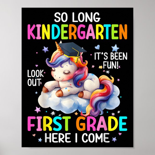 Affiche Diplômé de maternelle Cl 2025 Licorne Ki (Devant)