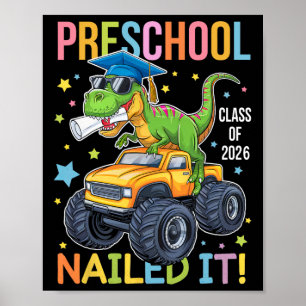 Affiche Diplômé de maternelle promotion 2025 diplômé dinos