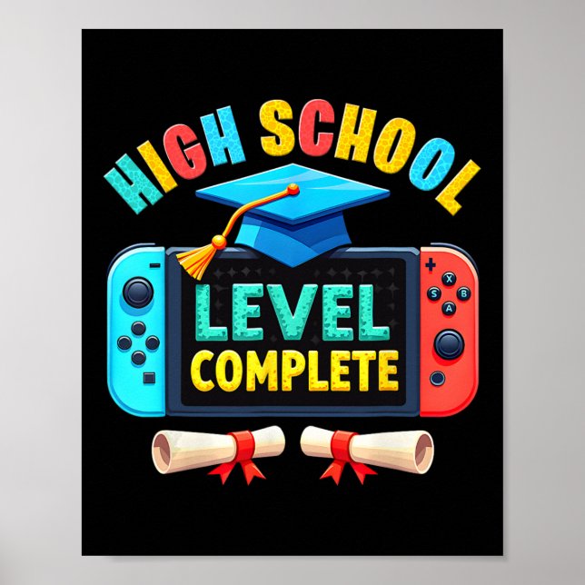 Affiche Diplôme de niveau lycée complet Cl 2025 Jeu (Devant)