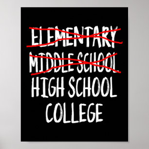 Affiche Diplôme de niveau secondaire - Funny Middle School
