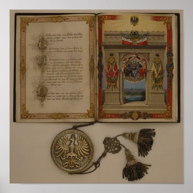 Affiche Diplôme de Prince investissant Otto von Bismarck (Devant)