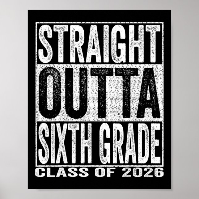 Affiche Diplômé de sixième année drôle 2026 6e (Devant)