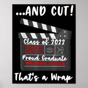 Affiche Diplômé d'école maternelle fier drôle pré-maternel