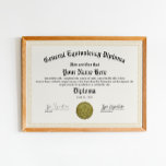 Affiche Diplôme d'équivalence générale, lycée et école mat<br><div class="desc">Célébrez les réalisations académiques grâce à notre Diplôme d'Équivalence Générale Personnalisé GED avec l'imitation du sceau d'or. Adapté aux diplômés, ce diplôme d'études secondaires ajoute une touche de prestige à la cérémonie de remise des diplômes. Personnalisez-le facilement avec le nom du diplômé, ses réalisations et sa date d'achèvement. Téléchargez instantanément...</div>