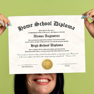 Affiche Diplôme d'études à domicile religieux