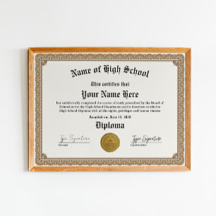 Affiche Diplôme d'études secondaires, certificat d'études 