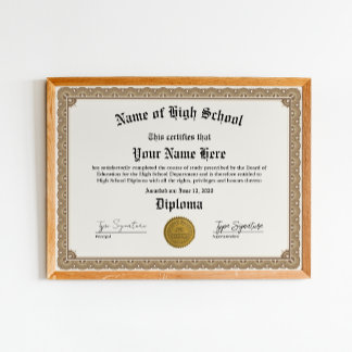 Affiche Diplôme d'études secondaires, certificat d'études