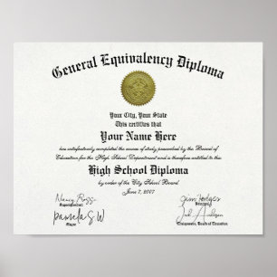 Affiche Diplôme d'études secondaires d'équivalence général