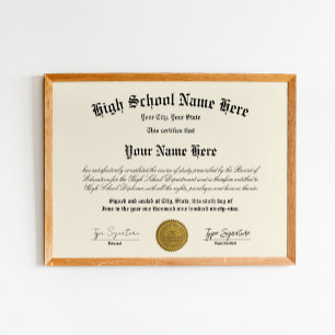 Affiche Diplôme d'études secondaires, école d'accueil, Équ