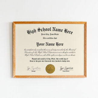 Affiche Diplôme d'études secondaires, école d'accueil, Équ
