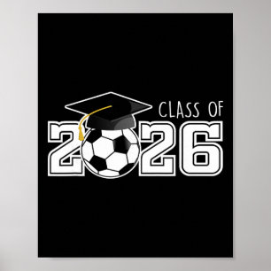 Affiche Diplômé du lycée 2026 Senior 2026 Football Diplômé