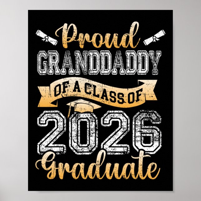 Affiche Diplômé fier grand-père d'un élève de terminale 20 (Devant)