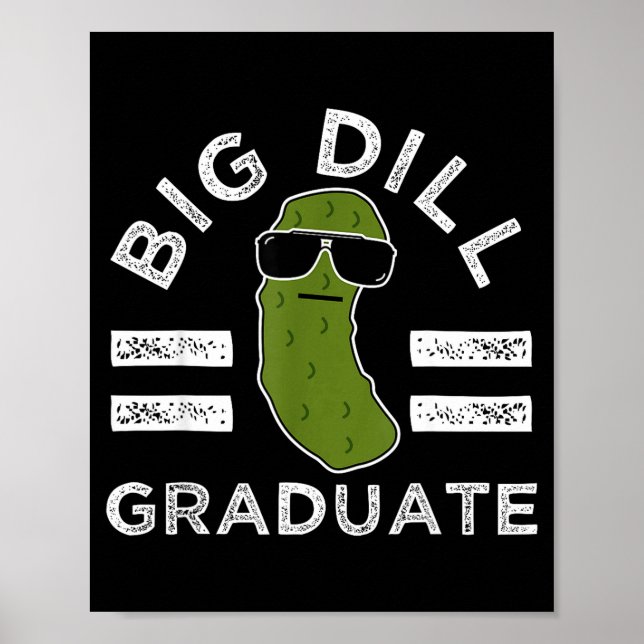 Affiche Diplômé grande cornichon pun drôle de remise des d (Devant)
