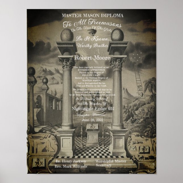 Affiche Diplôme Master Mason (Devant)