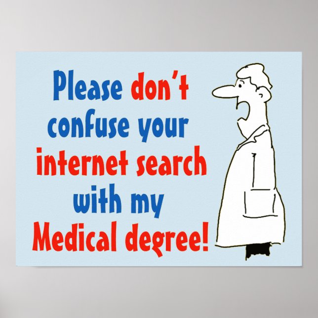 Affiche Diplôme Médical de Médecin Pas Recherche sur Inter (Devant)