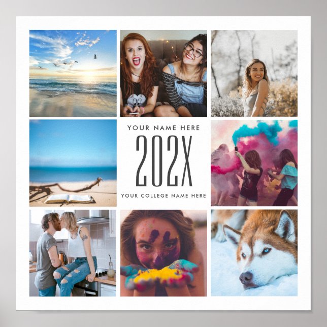 Affiche Diplôme personnalisé photo collage cadeau (Devant)