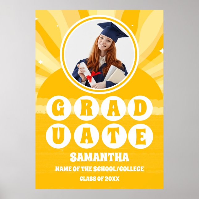 Affiche Diplôme photo Retro Sunshine (Devant)