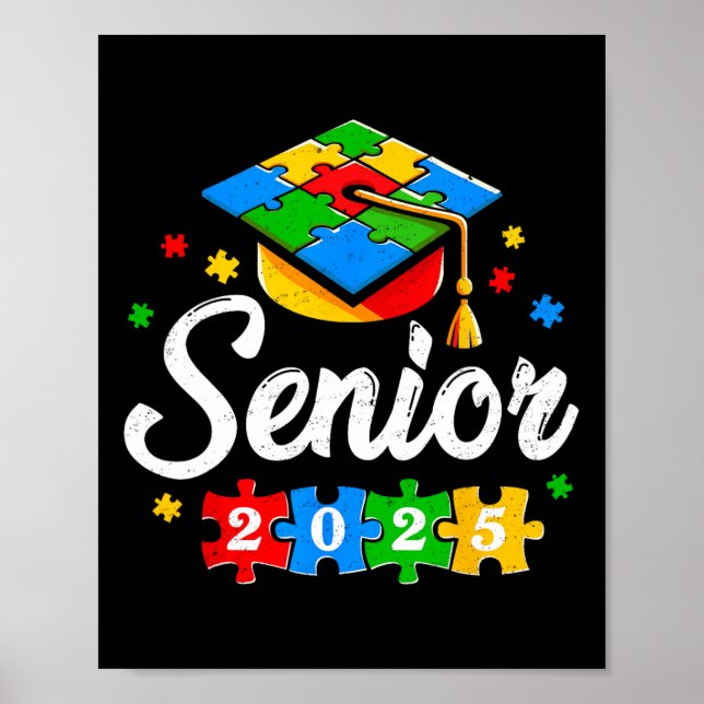 Affiche Diplômé principal en autisme 2025 Autisme Diplôme  (Devant)