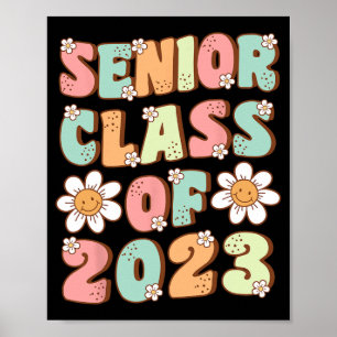 Affiche Diplômé senior Mignon Groovy Senior Cl de 2023
