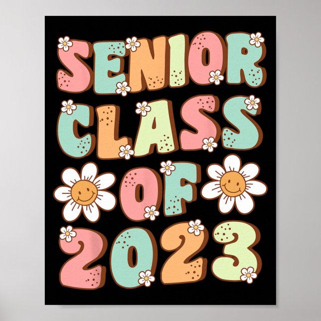 Affiche Diplômé senior Mignon Groovy Senior Cl de 2023  (Devant)