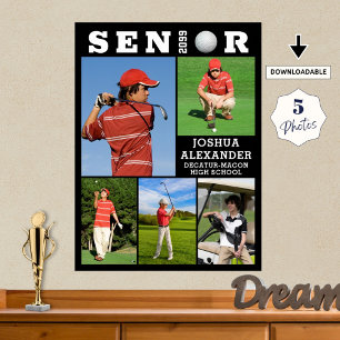 Affiche Diplôme supérieur de golf 5 photo Collage